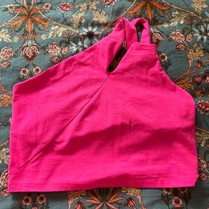 Beyond yoga one shoulder crop space dye